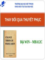 THAY ĐỔI QUA THUYẾT PHỤC