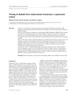 Timing of default from tuberculosis treatment: a systematic review pot
