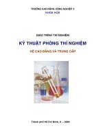 Giáo trình Thực hành kỹ thuật phòng thí nghiệm pot