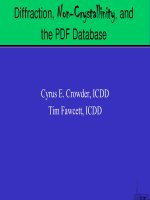 Diffraction, Non-Crystallinity, and the PDF Database pdf