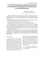 Tỷ lệ trẻ em khỏe mạnh mang Haemophilus Ìnluzae và Streptococcus Pneumoniae ở Vị Xuyên (Hà Giang) và Văn Đồn (Quảng Ninh) docx