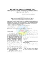 MỘT SỐ KẾT QUẢ NGHIÊN CỨU GIẢI PHÁP KỸ THUẬT TỔNG HỢP NÂNG CAO HIỆU QUẢ SỬ DỤNG ĐẤT RUỘNG MỘT VỤ VÙNG MIỀN NÚI PHÍA BẮC pptx