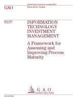 INFORMATION TECHNOLOGY INVESTMENT MANAGEMENT: A Framework for Assessing and Improving Process Maturity pot