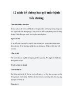 12 cách để không bao giờ mắc bệnh tiểu đường potx