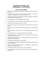 budgetary control and responsibilty accounting