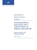 RESEARCH DISCUSSION PAPER: Estimating Inﬂ ation Expectations with a Limited Number of Inﬂ ation-indexed Bonds doc