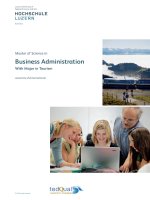 Master of Science in Business Administration With Major in Tourism docx
