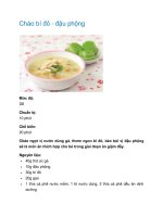 Cháo bí đỏ - đậu phộng pptx