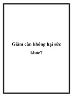 Giảm cân không hại sức khỏe pptx