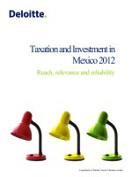 TAXATION AND INVESTMENT IN MEXICO 2012: REACH, RELEVANCE AND RELIABILITY doc