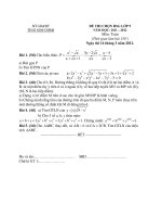Đề Thi Thử Học Sinh Giỏi Lớp 9 Toán 2013 - Phần 2- Đề 11 potx