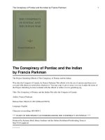 The Conspiracy of Pontiac and the Indian ppt