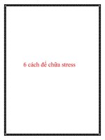 6 cách để chữa stress pptx