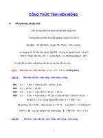 CÔNG THỨC TÍNH NỀN MÓNG ppt