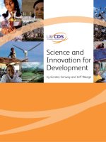 Science and Innovation for Developmentby Gordon Conway and Jeff Waage.Science and Innovation for Developmentby Gordon Conway and Jeff Waage with Sara DelaneyPublished by:Production funded by:i.© 2010 UK Collaborative on Development Sciences (U doc