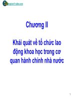 Khái quát về tổ chức lao động khoa học trong cơ quan hành chính nhà nước pptx