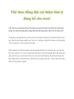 Thể thao đồng đội cải thiện tâm lý đáng kể cho teen! doc