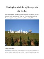 Chinh phục đỉnh Lang Biang – nóc nhà Đà Lạt ppt