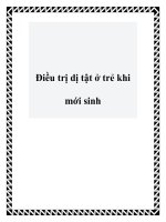 Điều trị dị tật ở trẻ khi mới sinh pdf