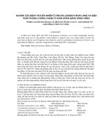 Nghiên cứu bệnh truyền nhiễm ở tằm dâu Bombyx mori Linne vμ biện pháp phòng chống chúng ở vùng đồng bằng sông Hồng docx
