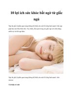 10 lợi ích sức khỏe bất ngờ từ giấc ngủ doc
