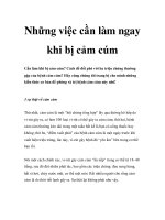 Những việc cần làm ngay khi bị cảm cúm potx