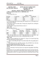 Đề ôn thi Tốt nghiệp THPT môn Địa Lý Trường Huỳnh Thúc Kháng