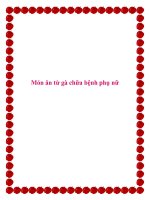 Món ăn từ gà chữa bệnh phụ nữ. doc