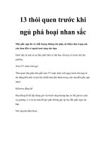 13 thói quen trước khi ngủ phá hoại nhan sắc docx