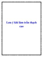 Lưu ý khi làm trần thạch cao ppt