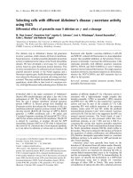 Báo cáo khoa học: Selecting cells with different Alzheimer’s disease c-secretase activity using FACS Differential effect of presenilin exon 9 deletion on c- and e-cleavage doc