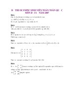 ĐỀ THI OLYMPIC SINH VIÊN TOÁN TOÀN QUỐC MÔN ĐẠI SỐ NĂM 2007 potx