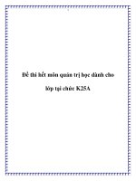 Đề thi hết môn quản trị học dành cho lớp tại chức pot