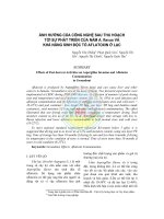 Ảnh hưởng của công nghệ sau thu hoạch tới sự phát triển của nấm A. flavus và khả năng sinh độc tố aflatoxin ở lạc ppt