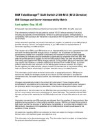 IBM TotalStorage® SAN Switch 2109-M12 (M12 Director) ppt