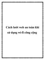 Cách lướt web an toàn khi sử dụng wi-fi công cộng pptx
