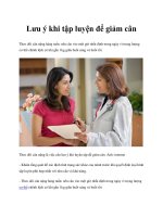 Lưu ý khi tập luyện để giảm cân pptx