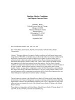 Banking Market Conditions And Deposit Interest Rates pptx