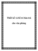 Thiết kế và bố trí bàn trà cho văn phòng ppt