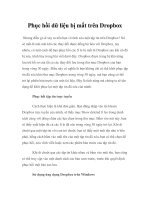 Phục hồi dữ liệu bị mất trên Dropbox ppt