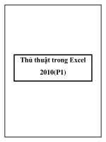 Thủ thuật trong Excel 2010 pot