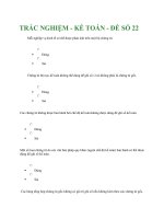 TRẮC NGHIỆM - KẾ TOÁN - ĐỀ SỐ 22 pot