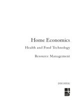 Home Economics Health and Food Technology Resource Management docx