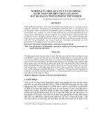 NGHIÊN CỨU HIỆU QUẢ XỬ LÝ LÂN TRONG NƯỚC THẢI CHẾ BIẾN THỦY SẢN BẰNG ĐẤT ĐỎ BAZAN TRONG PHÒNG THÍ NGHIỆM pptx