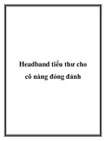 Headband tiểu thư cho cô nàng đỏng đảnh pdf