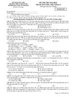 THI THỬ ĐẠI HỌC NĂM 2010-2011 MÔN: HOÁ HỌC - THPT CHUYÊN BN - Mã đề thi 258 pptx