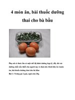 4 món ăn, bài thuốc dưỡng thai cho bà bầu ppt