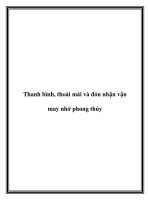 Thanh bình, thoải mái và đón nhận vận may nhờ phong thủy pdf