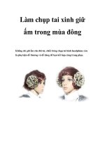Làm chụp tai xinh giữ ấm trong mùa đông pptx