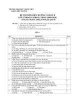 ÐỀ THI MÔN ÐIỀU DƯỠNG CƠ BẢN II ĐỀ A potx